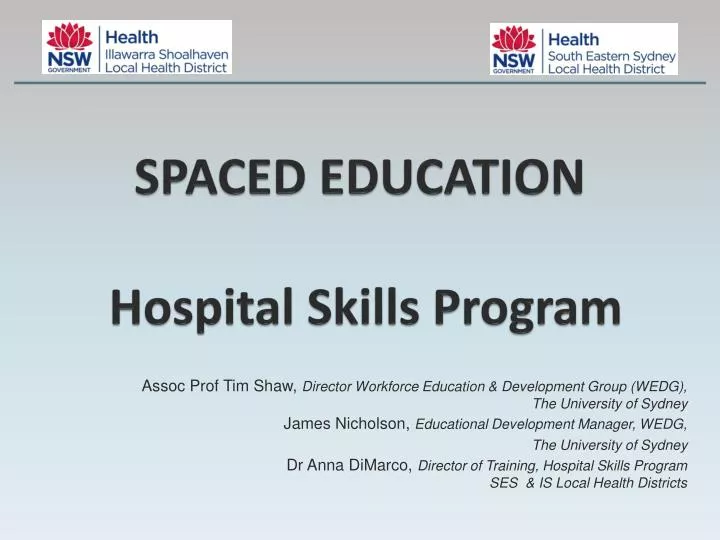 spaced education hospital skills program