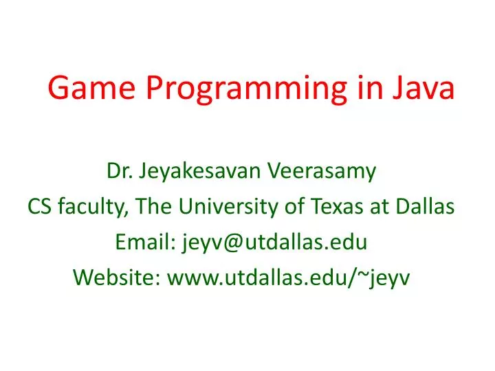 game programming in java