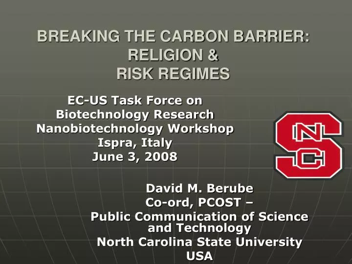 breaking the carbon barrier religion risk regimes