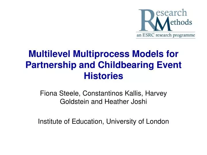 multilevel multiprocess models for partnership and childbearing event histories