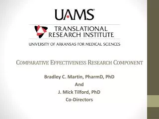 comparative effectiveness research component