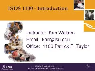 ISDS 1100 - Introduction