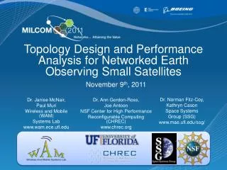 Topology Design and Performance Analysis for Networked Earth Observing Small Satellites