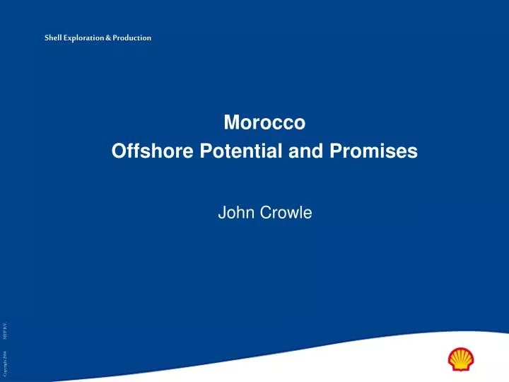 morocco offshore potential and promises
