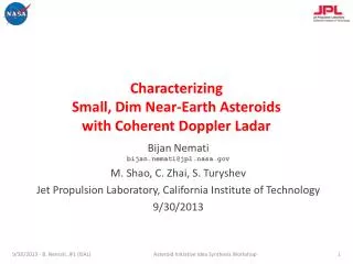 Characterizing Small, Dim Near-Earth Asteroids with Coherent Doppler Ladar