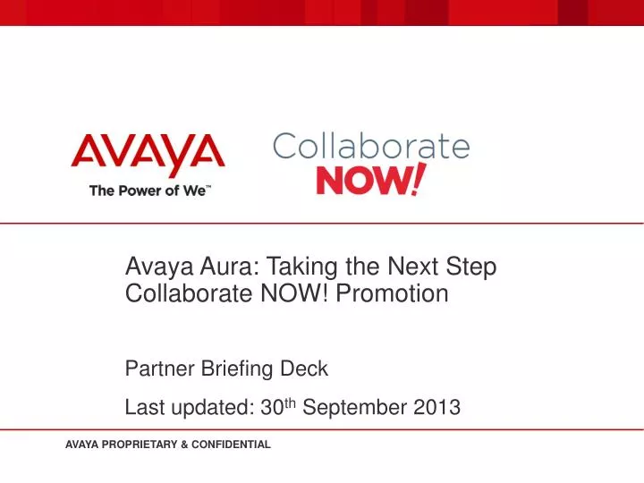 avaya aura taking the next step collaborate now promotion