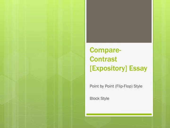 compare contrast expository essay