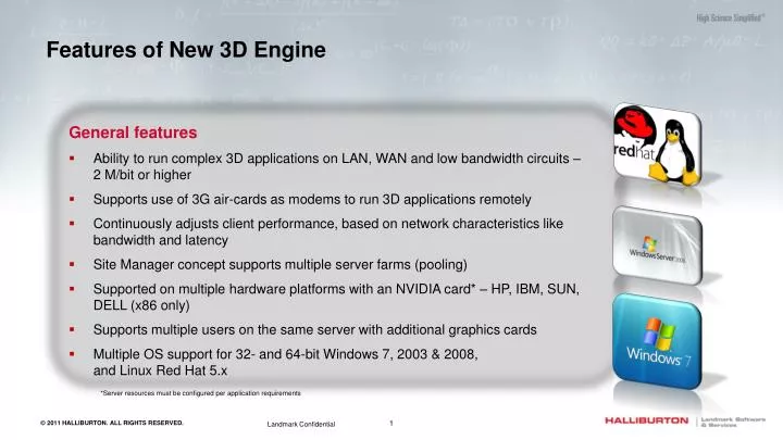 features of new 3d engine