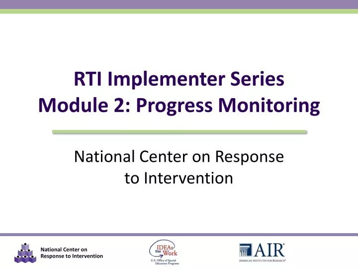 rti implementer series module 2 progress monitoring