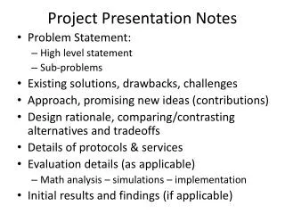Project Presentation Notes