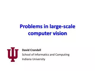 Problems in large-scale computer vision
