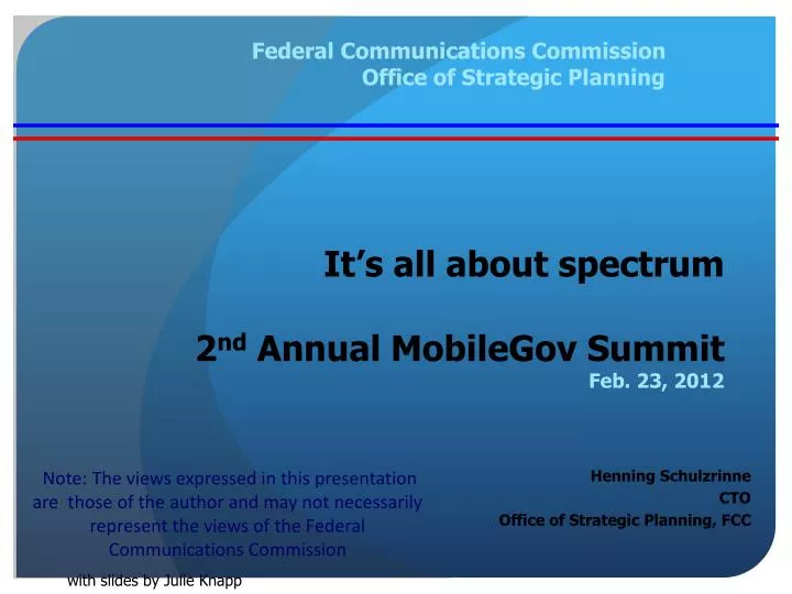 it s all about spectrum 2 nd annual mobilegov summit feb 23 2012
