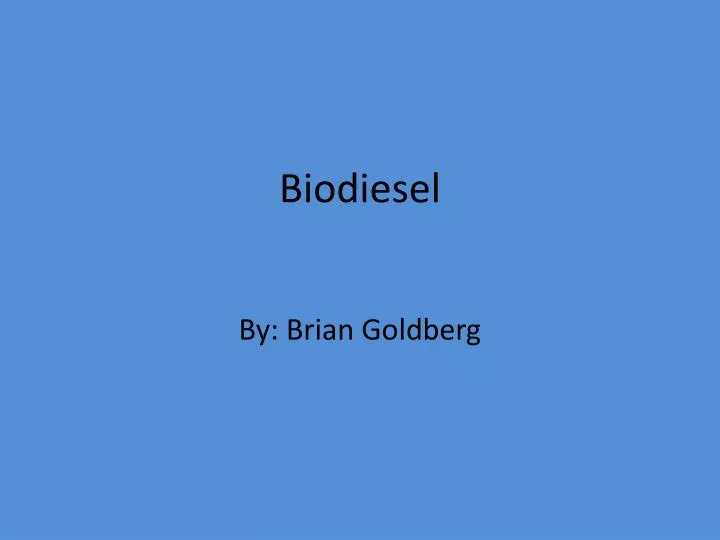 biodiesel