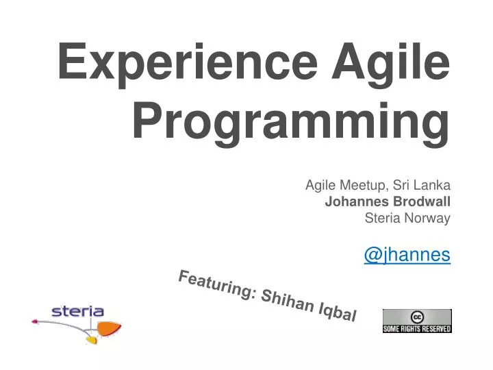 experience agile programming