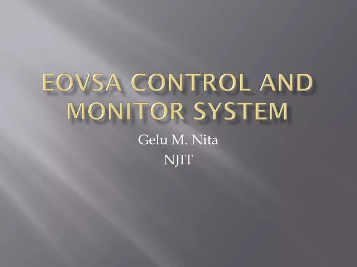 eovsa control and monitor system
