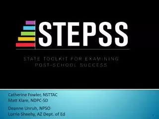 STEPSS: State Toolkit for examining post-school success