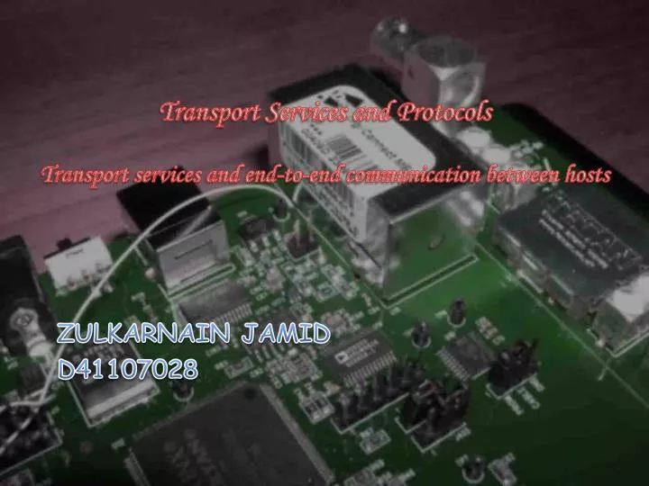 transport services and protocols transport services and end to end communication between hosts