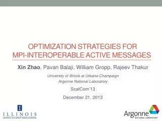 Optimization Strategies for MPI -Interoperable Active Messages