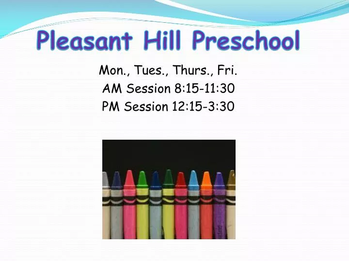 pleasant hill preschool