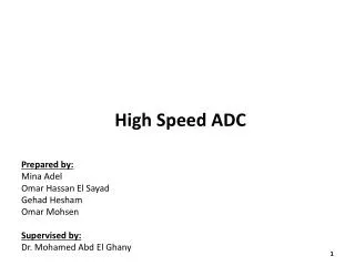 High Speed ADC