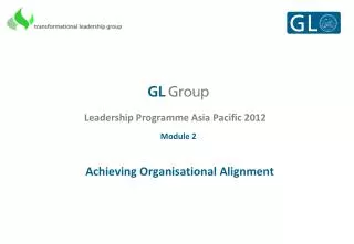 Leadership Programme Asia Pacific 2012 Module 2 Achieving Organisational Alignment