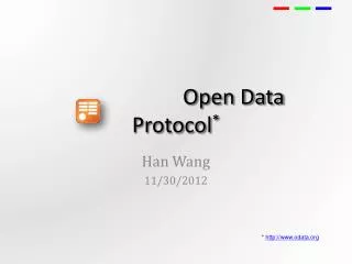Open Data Protocol *