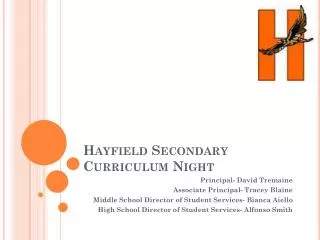 Hayfield Secondary Curriculum Night