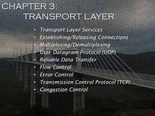 CHAPTER 3: TRANSPORT LAYER