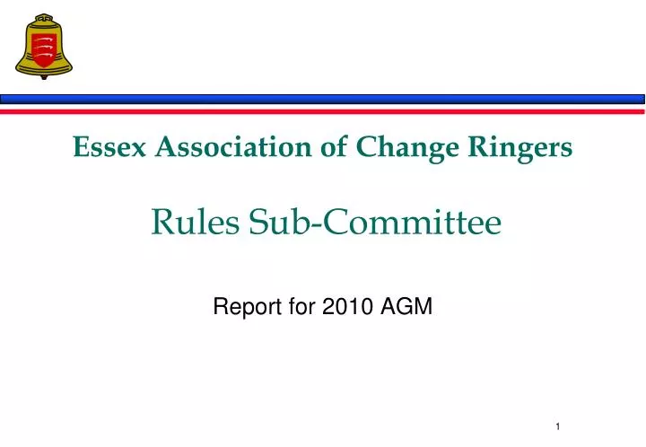 essex association of change ringers rules sub committee
