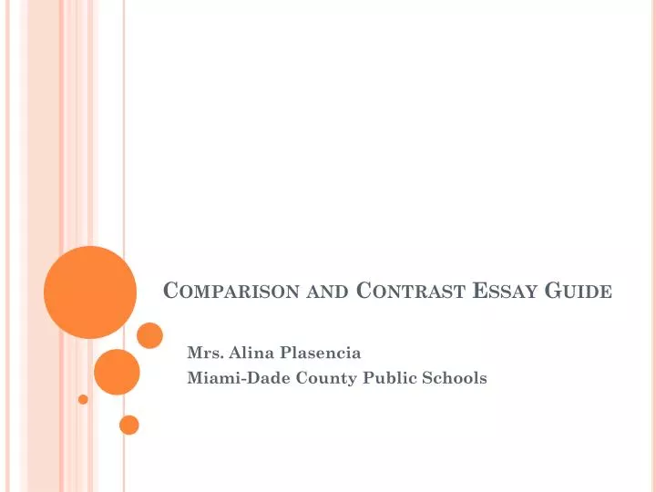 comparison and contrast essay guide