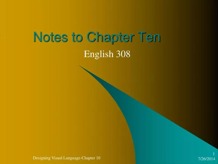 notes to chapter ten