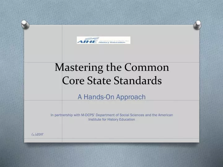 mastering the common core state standards