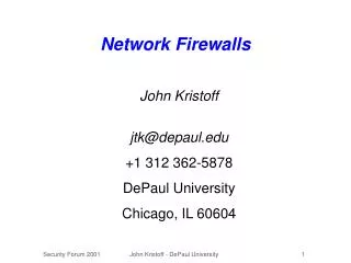 Network Firewalls