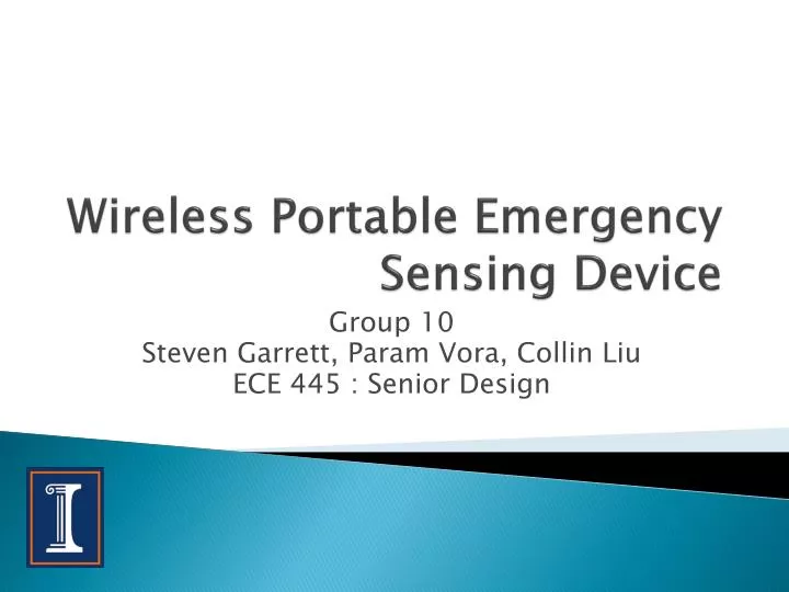 wireless portable emergency sensing device