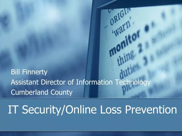 it security online loss prevention