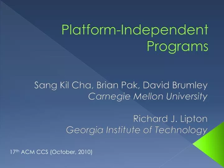 platform independent programs