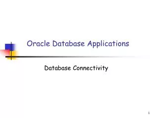 Oracle Database Applications