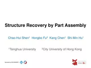 Structure Recovery by Part Assembly