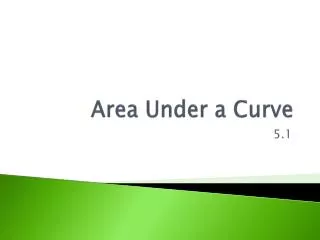 Area Under a Curve