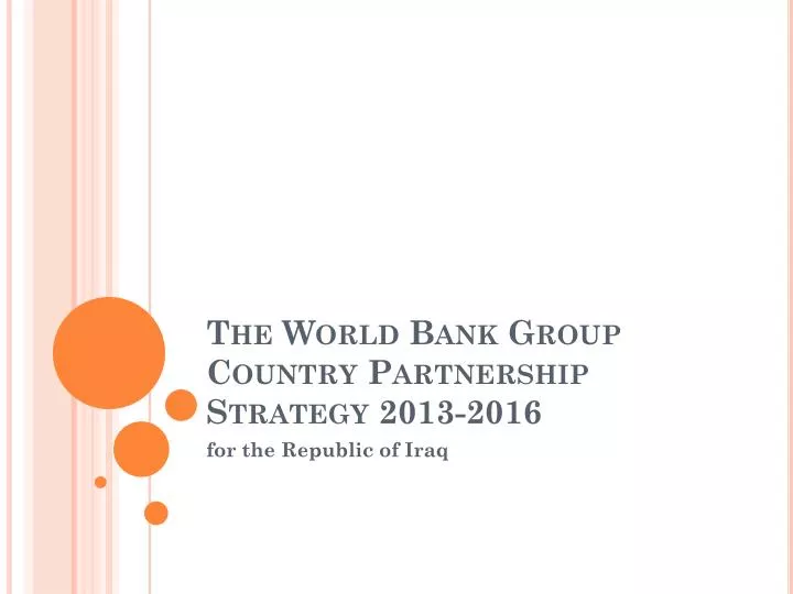 the world bank group country partnership strategy 2013 2016