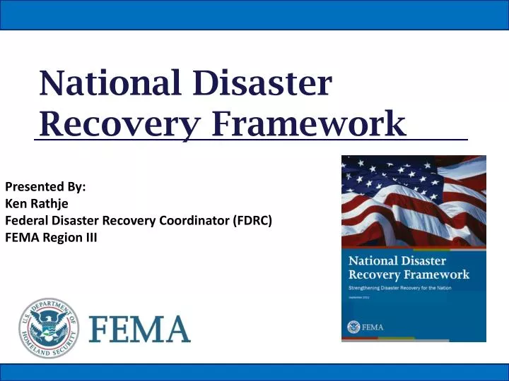 national disaster recovery framework