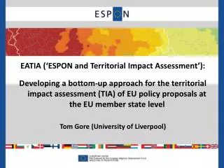EATIA (‘ESPON and Territorial Impact Assessment’):