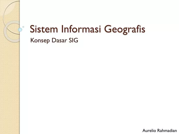 sistem informasi geografis