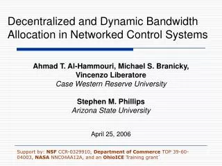 Decentralized and Dynamic Bandwidth Allocation in Networked Control Systems