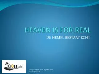 heaven is for real