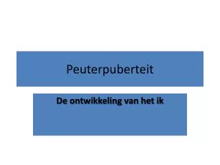 peuterpuberteit