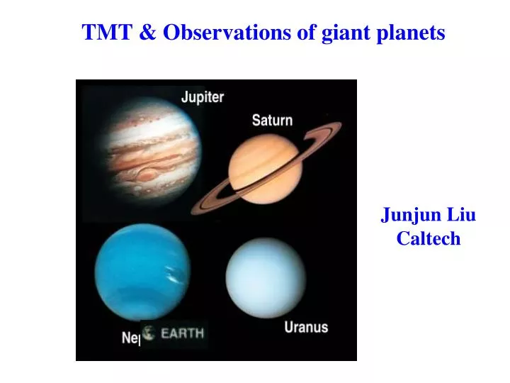 tmt observations of giant planets