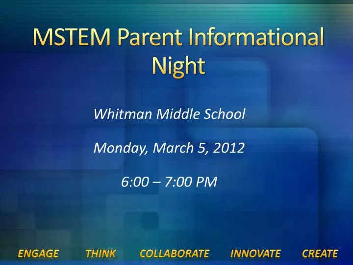 mstem parent informational night