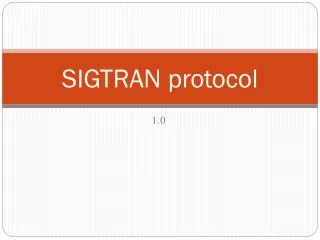 SIGTRAN protocol