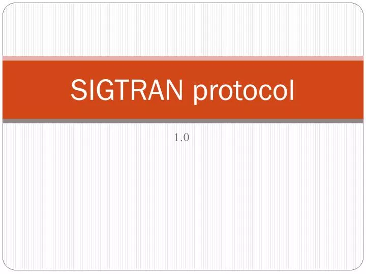 sigtran protocol